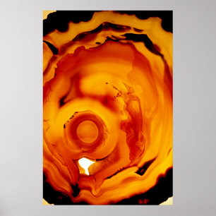 Affiche ambre de minerai de roche du feu
