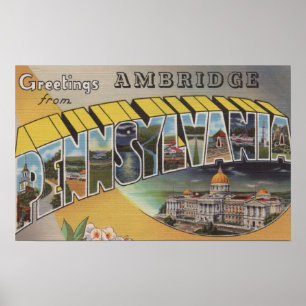 Affiche Ambridge, Pennsylvanie - grandes scènes de lettre