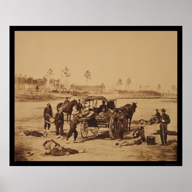 Affiche Ambulance Drill près de Brandy Station, VA 1864 (Devant)