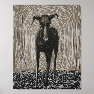 Affiche Âme Déchaînée : Art Canin Expressionniste Moderne