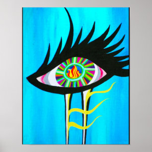 Affiche Âme illuminée de flamme