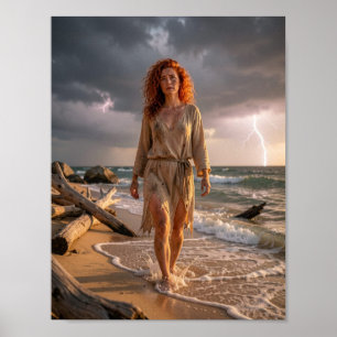 Affiche Âme résiliente sous l'affiche de tempête marine