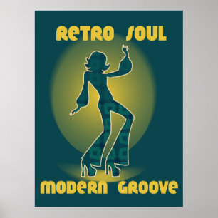 Affiche Âme Rétro Groove Moderne