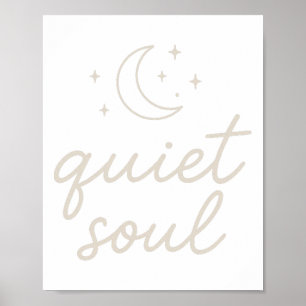 Affiche Âme silencieuse croissant lune étoiles femmes homm