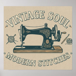 Affiche Âme Vintage Couture Moderne