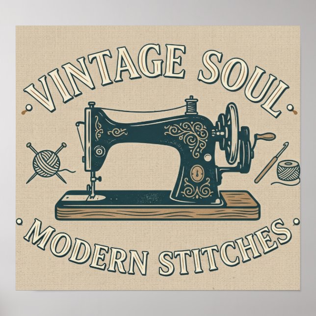 Affiche Âme Vintage Couture Moderne  (Devant)