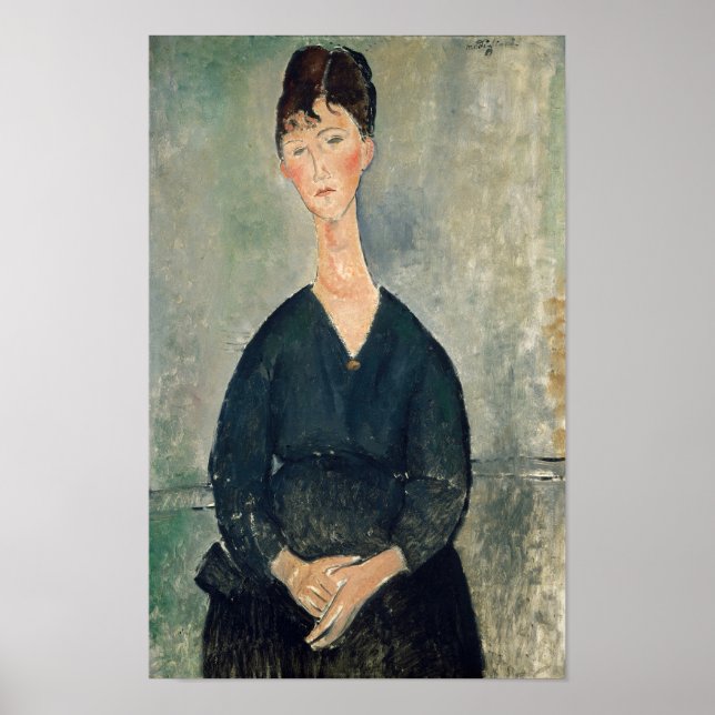 Affiche Amedeo Modigliani - Chanteuse de café (Devant)