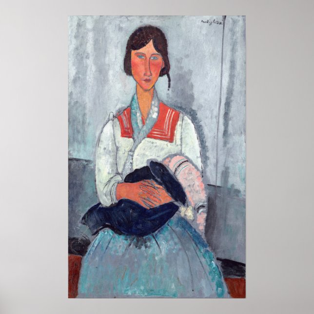 Affiche Amedeo Modigliani - Femme tzigane avec bébé (Devant)