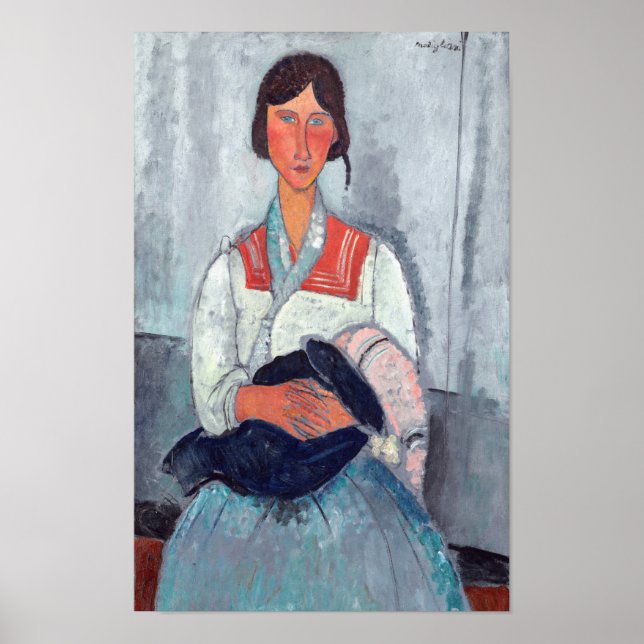 Affiche Amedeo Modigliani - Femme tzigane avec bébé (Devant)