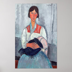 Affiche Amedeo Modigliani - Gypsy Woman with Baby