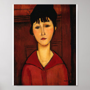 Affiche Amedeo Modigliani - Head Of A Young Girl