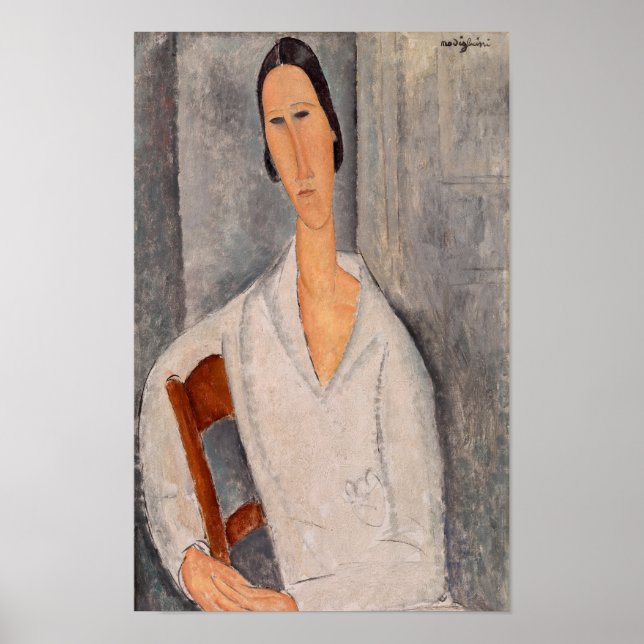 Affiche Amedeo Modigliani - Madame Hanka Zborowska penchée (Devant)