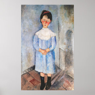Affiche Amedeo Modigliani - Petite fille en bleu