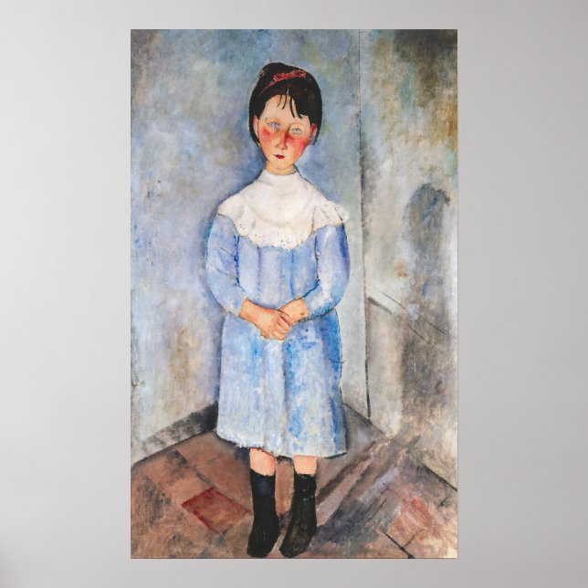 Affiche Amedeo Modigliani - Petite fille en bleu (Devant)