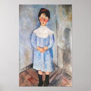 Affiche Amedeo Modigliani - Petite Fille en Bleu