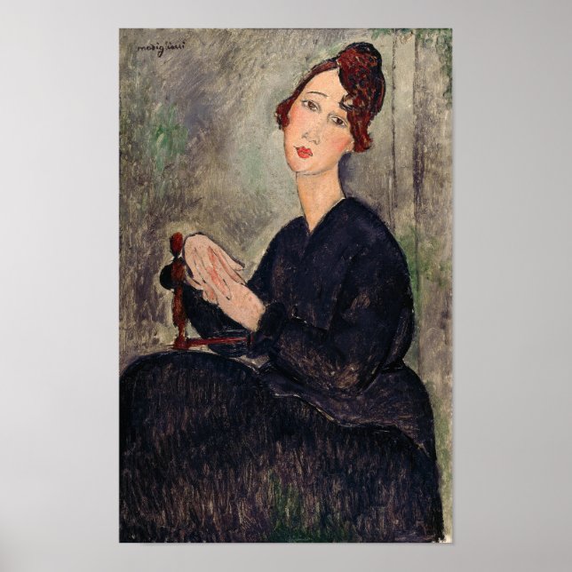 Affiche Amedeo Modigliani - Portrait de Dedie Hayden (Devant)