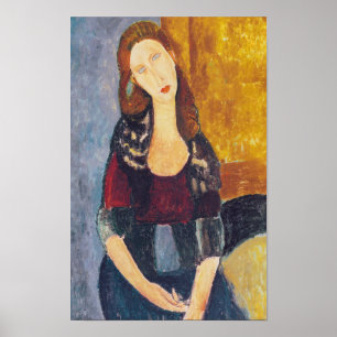 Affiche Amedeo Modigliani - Portrait Jeanne Hebuterne #2
