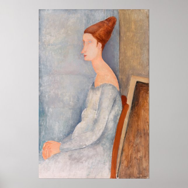 Affiche Amedeo Modigliani - Portrait Jeanne Hebuterne #3 (Devant)