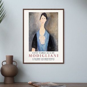 Affiche Amedeo Modigliani Young Woman in Blue Art Expositi