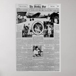 Affiche Amelia Earhart avant le vol autour du monde 1937 