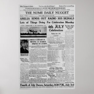 Affiche Amelia Earhart envoie un SOS radio le 3 juillet 19