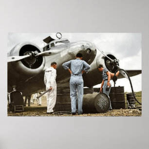 Affiche Amelia Earhart Lockheed Model 10 Electra 1937 