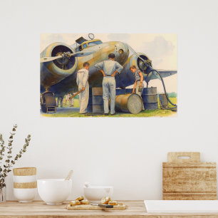Affiche Amelia Earhart Lockheed Model 10 Electra 1937 