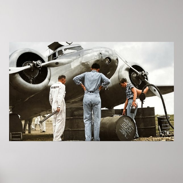 Affiche Amelia Earhart Lockheed Model 10 Electra 1937 rest (Devant)