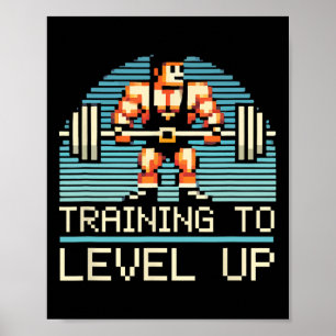 Affiche Amélioration Vidéo Jeu Joueur Gym Entraînement Jeu