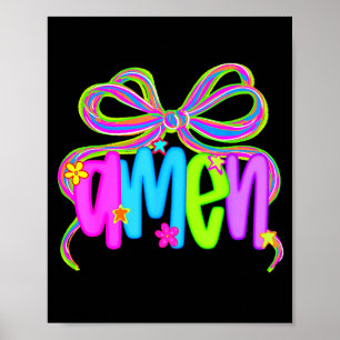 Affiche Amen Coquette Arc Jésus Bible Foi Chrétienne Reli