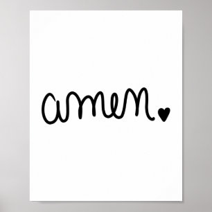 Affiche Amen manuscrit