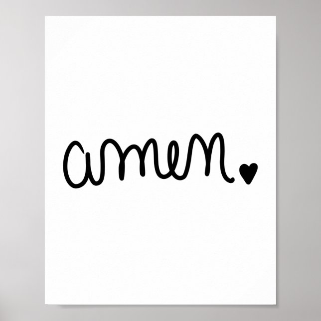 Affiche Amen manuscrit (Devant)