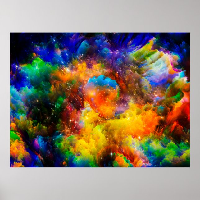 Affiche Aménagement créatif des éléments fractaux, illumin (Devant)