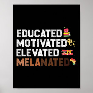 Affiche Amer Africain Mélané Élevé Et Motivé