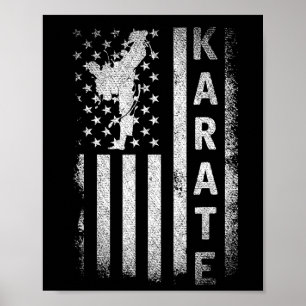 Affiche America Drapeau Japon Martial Arts Ninja Cadeau Ka