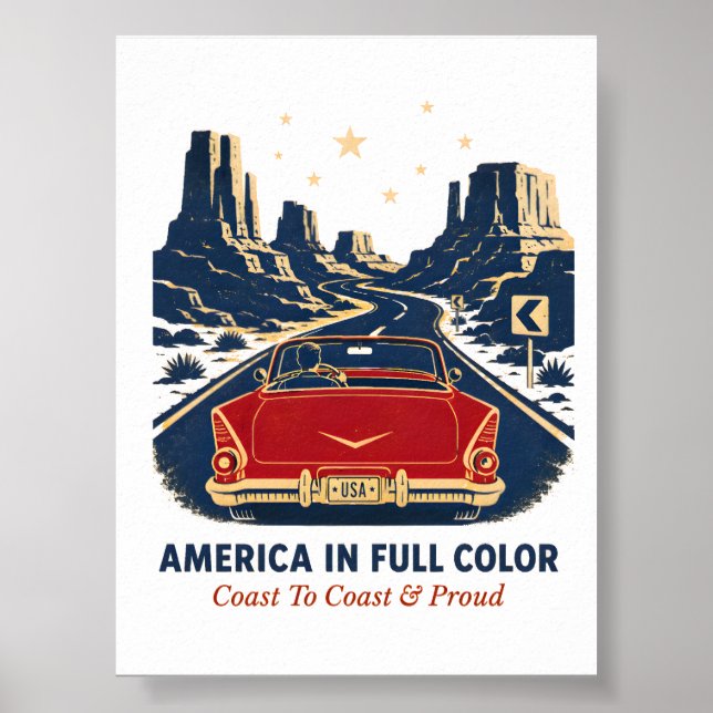 Affiche America en Couleurs (Devant)