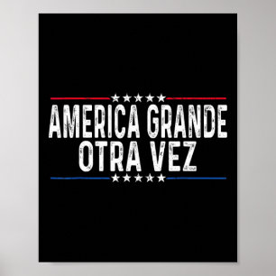 Affiche América Grande Otra Vez Funny Trump Habla En Españ
