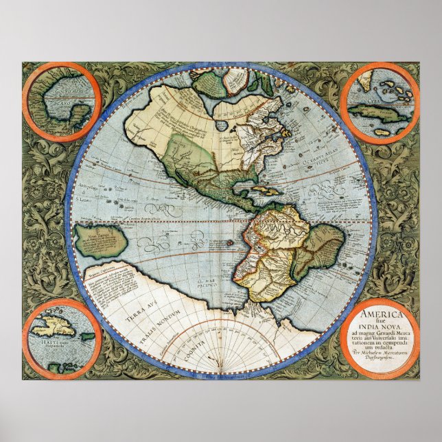 Affiche America Sive India Nova (Devant)
