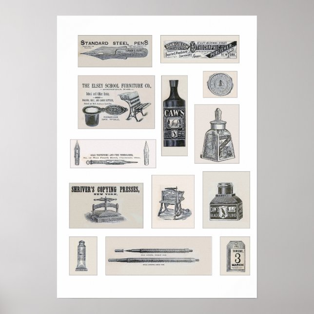 Affiche America Stationer 1881 (Devant)