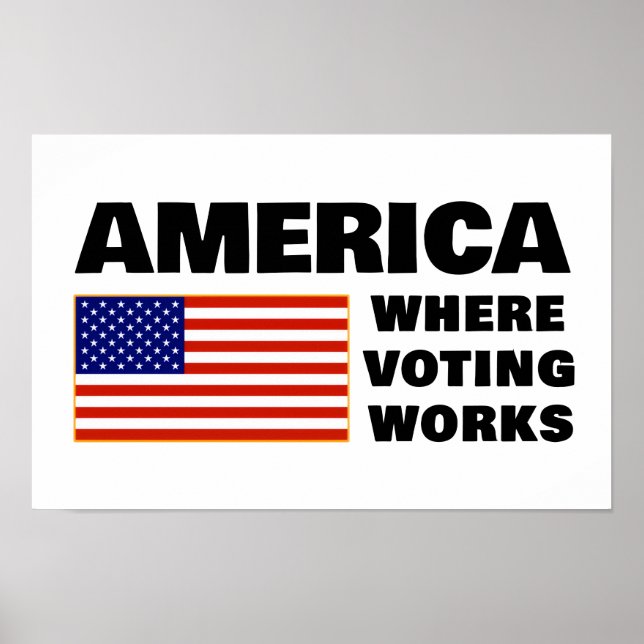 Affiche America, Where Voting Works (Devant)