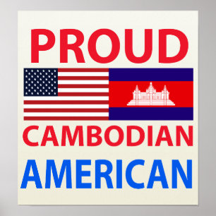 Affiche Américain cambodgien fier