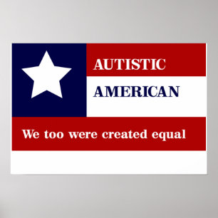 Affiche américaine autiste égale