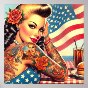 Affiche Américaine tatouée