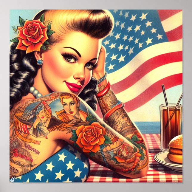 Affiche Américaine tatouée (Devant)