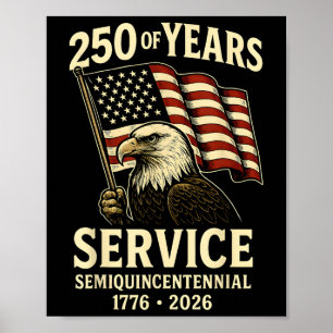 Affiche American 250th Anniversary Celebration Patriotic U