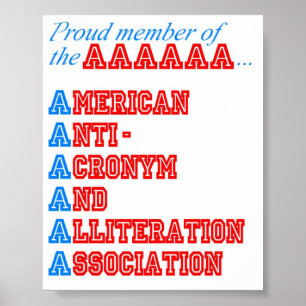 Affiche American Anti-Acronyme And Allitation Association