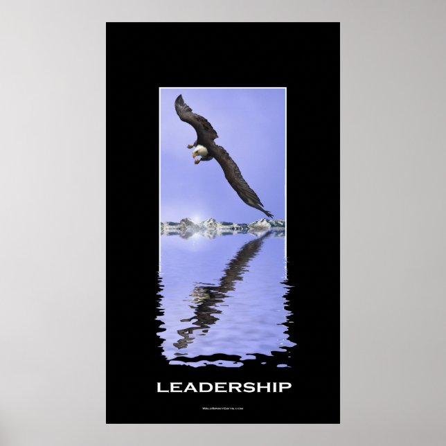 Affiche American Bald Eagle LEADERSHIP Motivational Print (Devant)