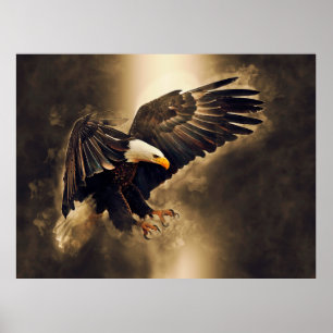Affiche American Bald Eagle Let Freedom Soar