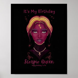 Affiche American Black Women C'est mon anniversaire Scorpi