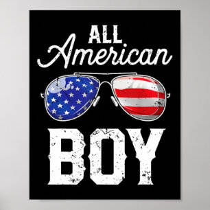 Affiche American Boy 4 juillet Usa Boys Ados patriotiques